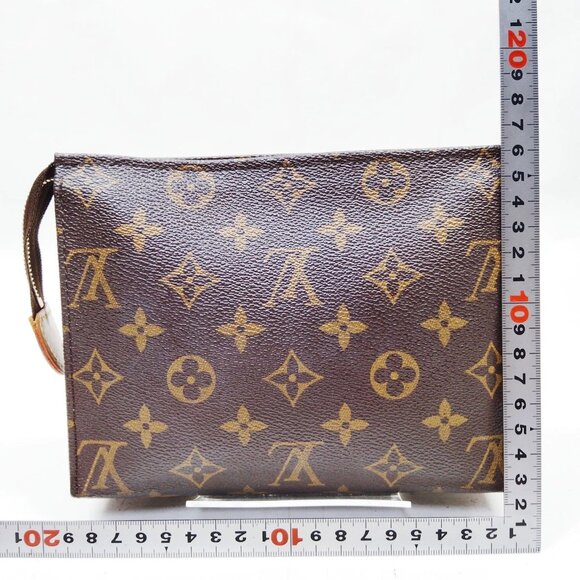 Louis Vuitton Cosmetic Pouch Poche Toilette 19 Brown Monogram mon390-103125 - Picture 2 of 16